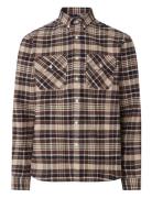 Rob Heavy Checked Shirt Lexington Clothing Brown