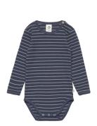 Stripe Rib L/S Body Müsli By Green Cotton Navy