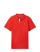 Basic Polo With Contrast Tom Tailor Red