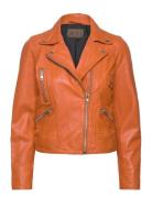 Kaley Leather Biker Jofama Orange