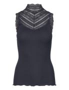 Silk Top W/ Lace Rosemunde Navy