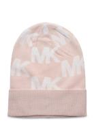 Over D Chess Mk Cuff Hat Michael Kors Accessories Pink
