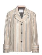 Rakel Jacket Natural Stripe Naja Lauf Beige