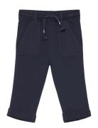 Cotton Jogger-Style Trousers Mango Navy