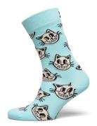 Cat Sock Happy Socks Blue