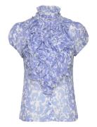 Liljasz Crinkle Ss Shirt Saint Tropez Blue