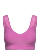 Soft Stretch Padded Lace Top CHANTELLE Pink