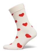 Heart Sock Happy Socks White