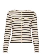 Striped Cardigan With Buttons Mango Cream
