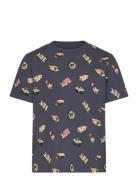 T-Shirt Ss Aop Minymo Navy