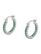 Lunar Earrings Silver/Green Medium Mockberg Silver
