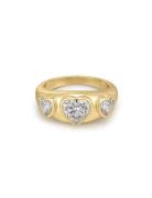 The Bezel Heart Signet Ring- Gold- 7 LUV AJ Gold