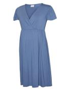 Mlkhloe Tess Cap Jrs Short Dress A. Mamalicious Blue