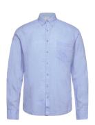 Cotton/Linen Shirt L/S Lindbergh Blue