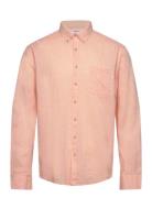 Cotton/Linen Shirt L/S Lindbergh Orange