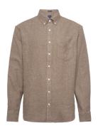 D1. Reg Ut Herringb Shirt GANT Brown