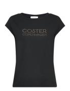 T-Shirt With Coster Logo In Studs - Coster Copenhagen Black