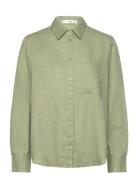 Linen 100% Shirt Mango Green