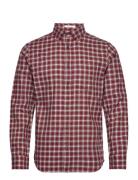 Reg Micro Tartan Flannel Shirt GANT Burgundy
