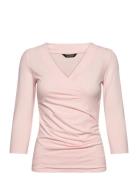 Rayon Spandex Jrsy-3\4-Knt Lauren Ralph Lauren Pink