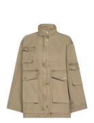 Worn-Effect Parka Mango Khaki