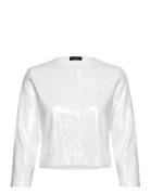 Sequin Cardigan.comp Theory White