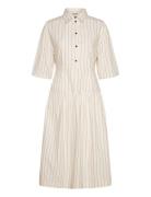 Striped Midi Dress Stella Nova Cream