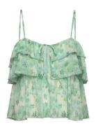 Recycled Chiffon Strap Top Rosemunde Green