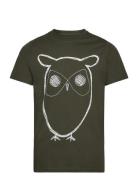 Alder Big Owl Tee - Gots/Vegan Knowledge Cotton Apparel Green