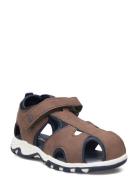 Baby Sandals W. Velcro Strap Color Kids Brown