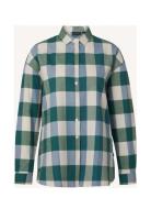 Edith Organic Cotton Flannel Check Shirt Lexington Clothing Green
