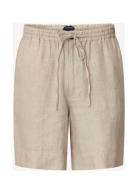 Casual Linen Shorts Lexington Clothing Beige