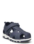 Baby Sandals W. Velcro Strap Color Kids Navy