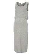 Mlbrynja June S/L Jrs Midi Dress 2F Mamalicious Grey