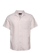 Giles Bowling Striped Shirt S/S Clean Cut Copenhagen Pink
