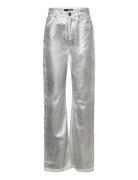 Coated Denim Pants ROTATE Birger Christensen Silver