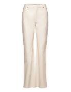 Textured Straight Pants ROTATE Birger Christensen Cream