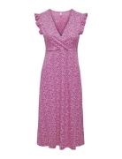 Onlmay Life S/L Wrap Midi Dress Jrs Noos ONLY Pink