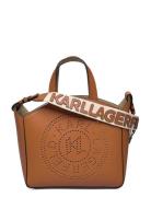 K/Circle Sm Tote Perforated Karl Lagerfeld Brown