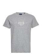 D1. Tonal Archive Shield T-Shirt GANT Grey