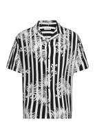 Jjjeff Resort Aop Shirt Ss Jack & J S Black