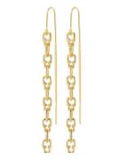 Live Recycled Chain Earrings Pilgrim Gold