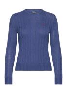 Cable-Knit Cotton Crewneck Sweater Polo Ralph Lauren Blue