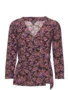 Floral Stretch Jersey Top Lauren Ralph Lauren Pink