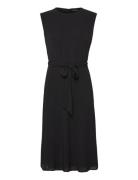 Belted Bubble Crepe Dress Lauren Ralph Lauren Black