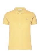 Slim Sheild Cap Sleeve Pique Polo GANT Yellow