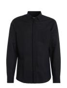 Linen Cotton Regular Shirt Calvin Klein Black