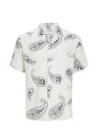 Jjjeff Abstract Print Resort Shirt Ss Jack & J S White