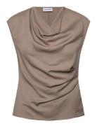 Recycled Cdc Draped Top Calvin Klein Beige
