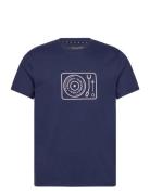 Turntable Graphic Tee French Connection Navy